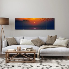 Obraz mostu o zachodzie słońca (170x50 cm)