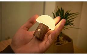 Biała/w ciemnym naturalnym kolorze lampa stołowa LED (wysokość 7 cm) Alice Mushroom – Gingko