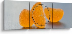 Obraz mandarynek (z zegarem) (90x30 cm)