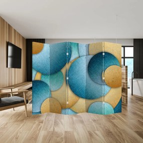 Parawan - Kręgi abstrakcji (210x170 cm)
