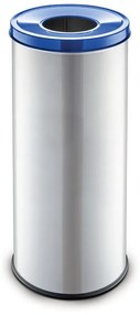 Kosz na śmieci segregowane 45 L, bez naklejki, srebrny, papier