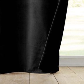 Czarna aksamitna zasłona termiczna 140x260 cm Polarchic – douceur d'intérieur
