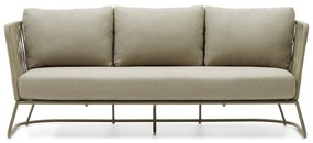 Stalowa sofa ogrodowa w kolorze khaki Saconca – Kave Home