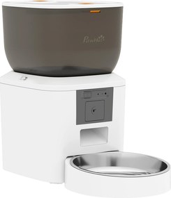 PawHut Automat do karmienia kota z kamerą, 2,4 GHz WLAN, sterowanie aplikacją, 4L automat na 1–10 posiłków, dwukierunkowe audio | Aosom PL