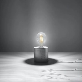 Lampy biurkowe industrialny Nalvado, beton - 1 źródło światła 3000K - L.10 x H.10 cm - szary