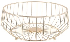 Metalowy koszyk na owoce w kolorze złota PT LIVING Linea, ø 34 cm