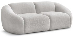 Jasnoszara sofa z materiału bouclé 230 cm Tina – Bobochic Paris