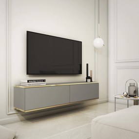 Szafka RTV wisząca VENEZIA 135 cm do Salonu pod Telewizor - Szary