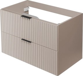 Wandhängender Badezimmerschrank, Kaschmir /weißem Marmor (MDF), 100 x 57 x 46 cm