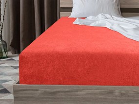 PrzytulneMieszkanie.pl Froté prześcieradło EXCLUSIVE pomarańczowe 200 x 220 cm