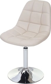 Krzesło do jadalni MCW-A60 (zestaw 6 sztuk),  imitacja skóry, kremowy