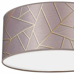 Lampa sufitowa, różowa, okrągła ZIGGY PINK Gold/Pink 2xE27 Ø40cm