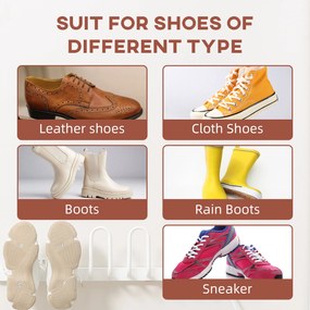 HOMCOM Suszarka do Butów, Elektryczna, Do 55° C, Montaż Ścienny, Stal, Biała, 76 x 13 x 17 cm