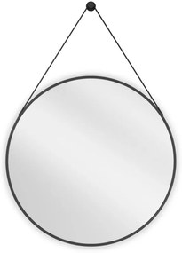 Mexen String lustro łazienkowe okragłe 70 cm, rama czarna - 9854-070-070-000-70