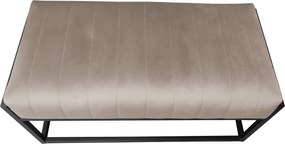 Ławka KAYA tkanina Welur loft ławka metal : Kolor Stelaża - Czarny , Kolor tkaniny - VELVET - MG09, Typ tkaniny - Velvet
