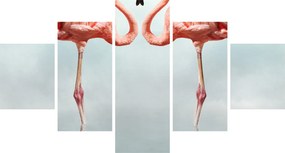Obraz dwóch flamingów (125x70 cm)