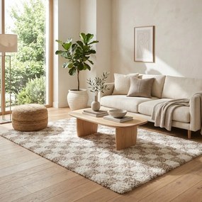 Beżowy/kremowy dywan 160x230 cm Grida – ESTE
