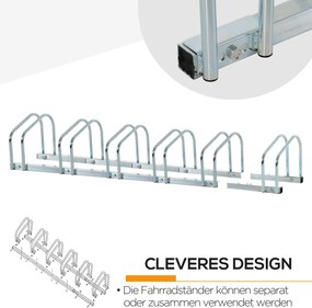 Stojak na rowery HOMCOM stojak na rowery stojak na wiele rowerów do 6 rowerów