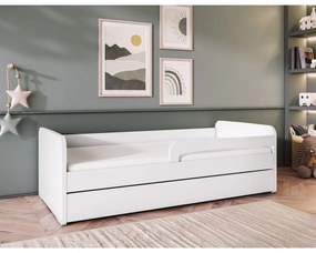 Białe łóżko dziecięce z materacem/ze stelażem 80x200 cm Duuli – ELTAP