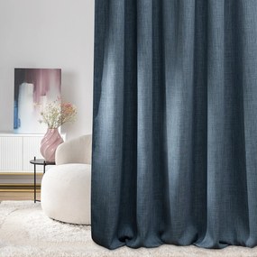 Zasłona zaciemniająca na taśmie marszczącej blackout strukturalny ciemny niebieski 140 x 280 cm 1 szt.