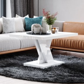 Nowoczesna ława do salonu Dixon 120x60 biały połysk