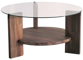 Brązowy okrągły stolik ø 75 cm Mondo – Neostill