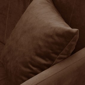 Sofa z Funkcją Spania PORTO Wersalka Rozkładana Dwuosobowa Ciemnobrązowa Nowoczesna do Salonu