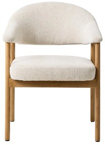 Kremowe krzesła z litego drewna dębowego z podłokietnikami zestaw 2 szt. Elk – Unique Furniture
