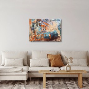 Obraz na szkle - Urodzony by jeździć (70x50 cm)