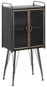 Czarna metalowa witryna 58x120 cm Brick – Ixia