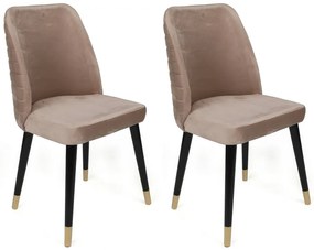 Zestaw krzeseł do jadalni Hugo Beige and Black, 4szt.