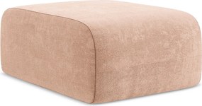 Pufa - z tkaniny szenilowej - brzoskwiniowy - LANI