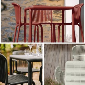 Plastikowe krzesło do ogrodu Brene, bez podłokietników