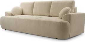 Masseno Sofa FILO z funkcją spania i pojemnikiem na pościel, Rozkładana sofa - Beżowy, CORAL 50