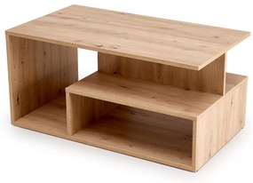 Prostokątna ława dąb artisan do salonu z półką 90/51/43 IVA