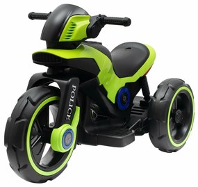 Dziecięcy motocykl elektryczny Baby Mix Police,zielony