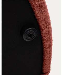Puf z materiału bouclé w kolorze terakoty Kaeli – Kave Home