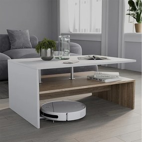 Stolik kawowy biały/sonoma 90x52.6x42.2 amato