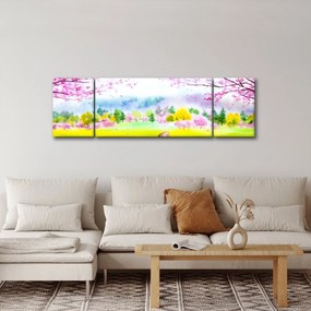 Obraz - Malowana sarna, akwarela (170x50 cm)