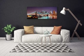 Zdjęcie na płótnie Wieczorne Światła Wielkiego Mostu