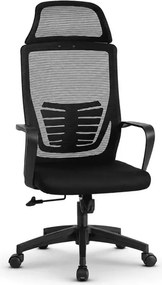 Ergonomiczny fotel biurowy obrotowy Janelle z regulowanym zagłówkiem, podparciem lędźwiowym i mechanizmem multiblock