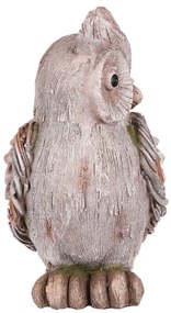 Ozdoba ogrodowa Sowa, szary, 24 x 22 x 40 cm