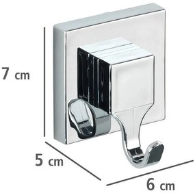 Wieszaki na przyssawki QUADRO, Vacuum-Loc, 2 sztuki w komplecie, WENKO