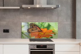 Panel Szklany Symbioza: Motyl i Roślina