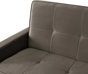 Sofa z Funkcją Spania ALUNA Rozkładana Wersalka Dwuosobowa Beżowa Nowoczesna do Salonu