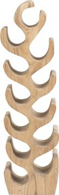 Stojak na butelki z drewna suar – 12 butelek – 28 × 19 × 100 cm (dł. × szer. × wys.) – kolor naturalny – GUIMARAS