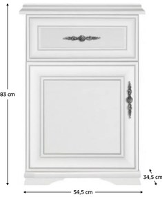 Szafka KENTAK 1D1SL/P, alpejska biel
