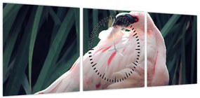 Obraz - Flaming (z zegarem) (90x30 cm)