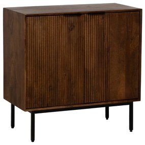 Brązowa szafka z litego drewna mango 80x80x40 cm Sagara – Ixia