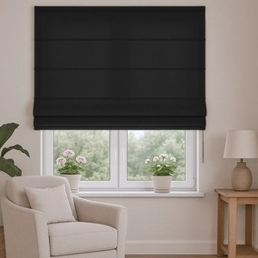 Roleta rzymska na wymiar Otto czarna półmatowy welur - do 200 cm